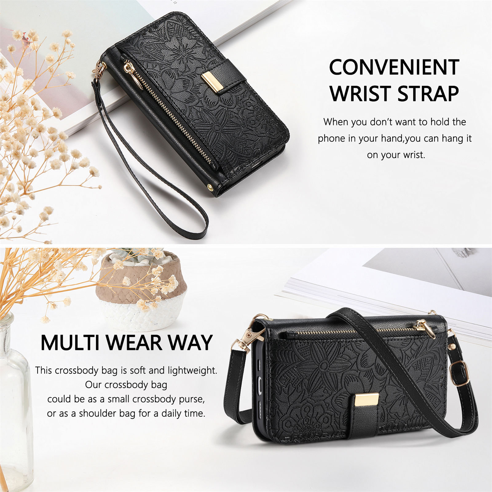 Leather Zipper Crossbody Flip  - огляд і ціна Leather Card Wallet