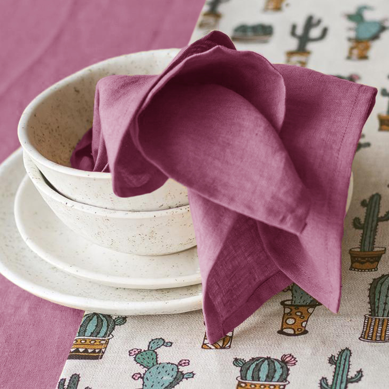 4PCS 100% Linen Napkins, Sage  - огляд і ціна Linen Napkin Set