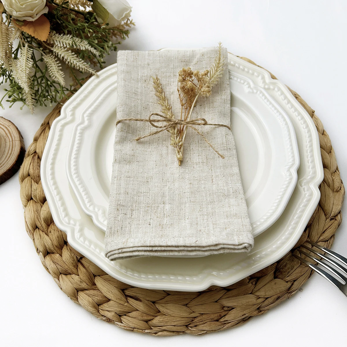 Set of 6/10/12 30x30cm Linen N - огляд і ціна Linen Napkin Set