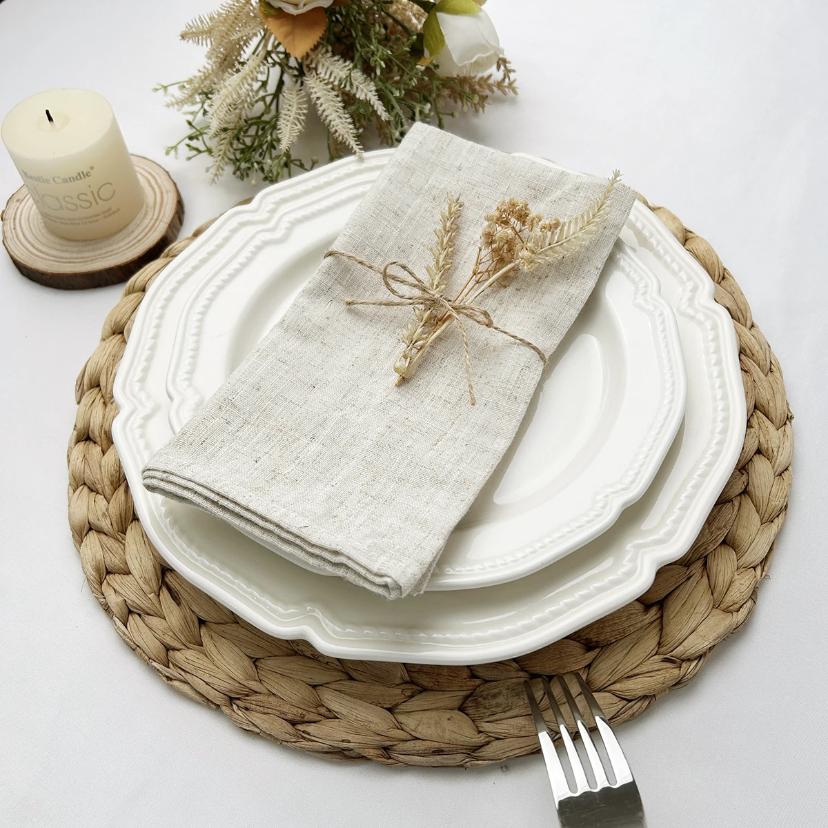Set of 6/10/12 30x30cm Linen N - огляд і ціна Linen Napkin Set