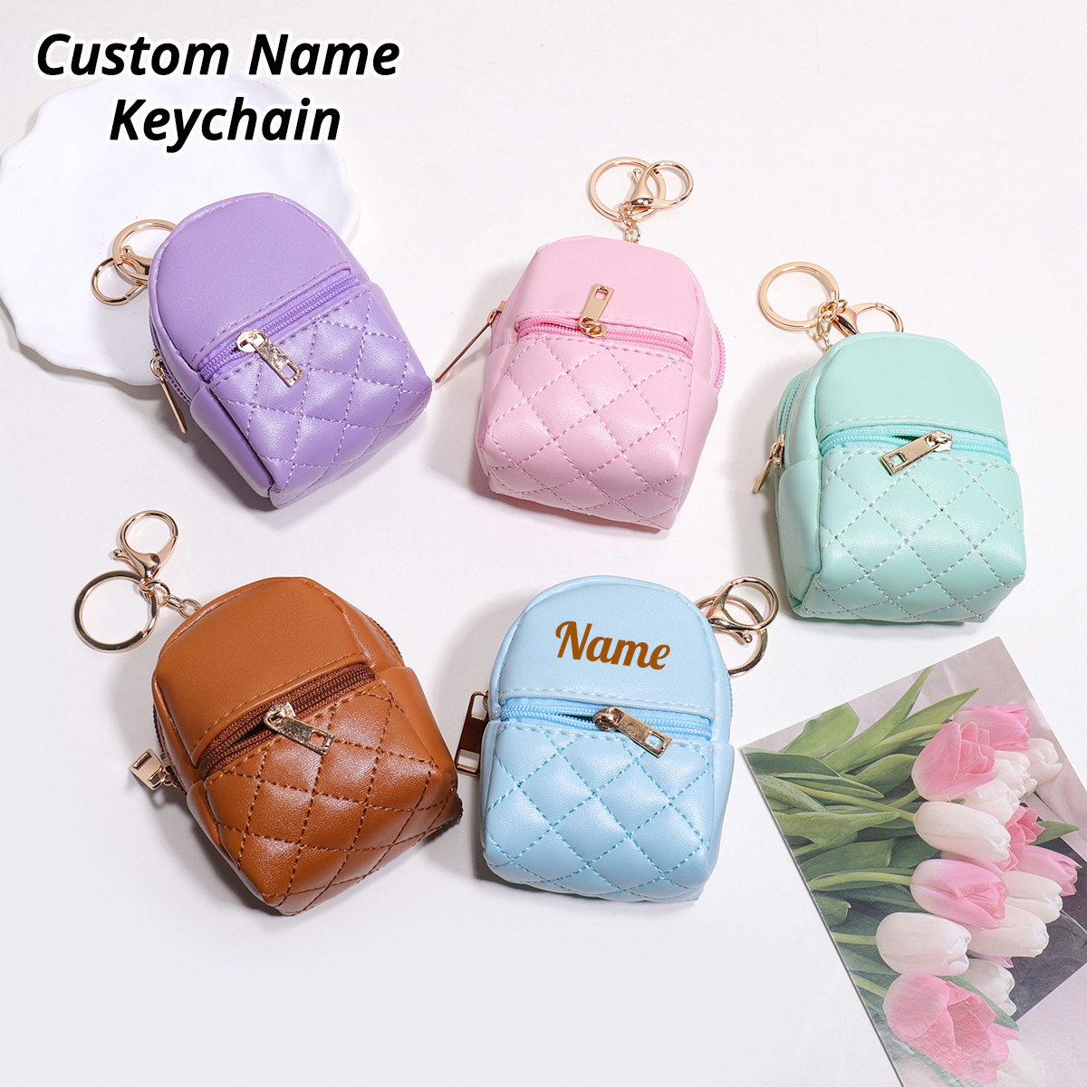 Mini Custom Name Keychain Coin - огляд і ціна Leather Card Wallet