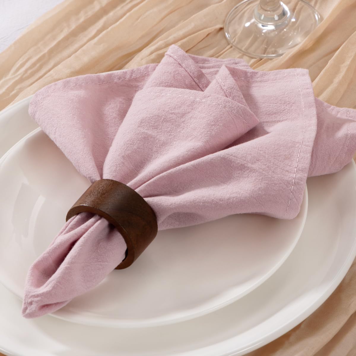 Linen Cloth Napkins Set of 8/6 - огляд і ціна Linen Napkin Set