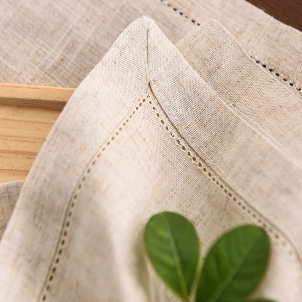 1/5/10pcs Hemstitched Linen Kh - огляд і ціна Linen Napkin Set