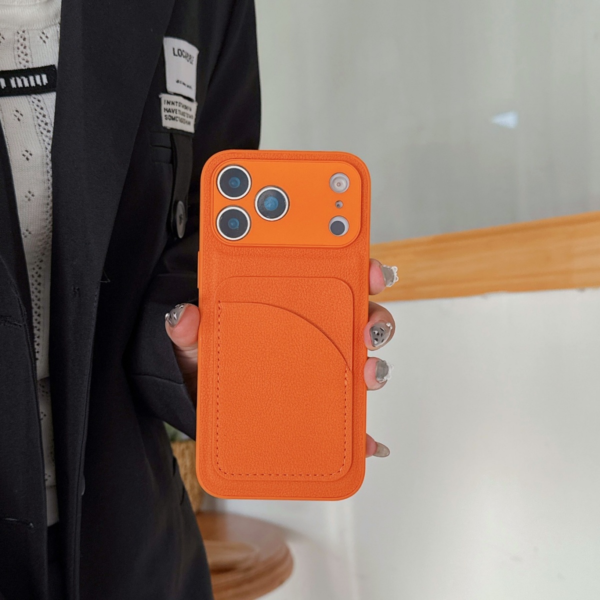 Leather Orange Color Card Hold - огляд і ціна Leather Card Wallet