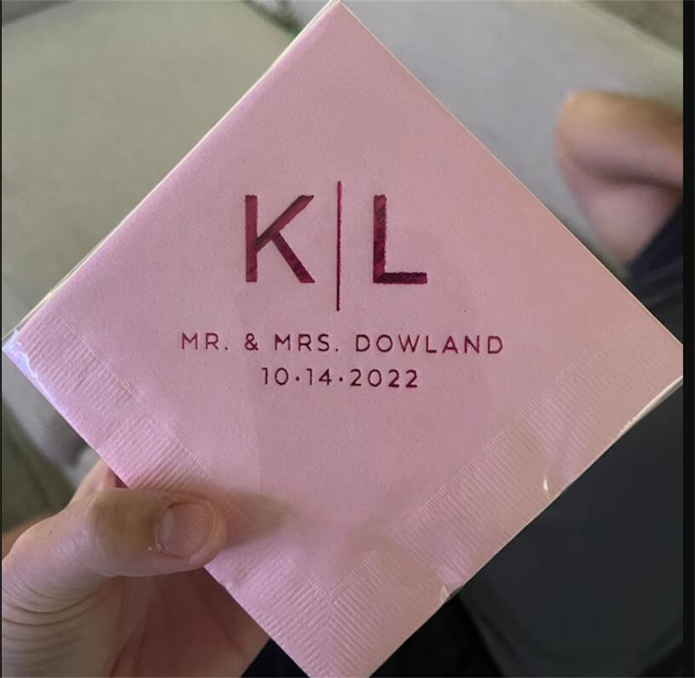 50pcs Custom Cocktail Wedding  - огляд і ціна Linen Napkin Set